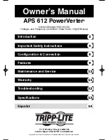 Tripp Lite APS 612 Owner'S Manual preview