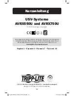 Preview for 13 page of Tripp Lite AVRX550U Quick Start Manual