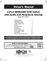 Tripp Lite B004-HUA4-K Owner'S Manual preview