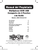 Preview for 8 page of Tripp Lite B004-VUA2-K-R Owner'S Manual