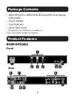 Preview for 2 page of Tripp Lite B006-DP2UA2 Quick Start Manual