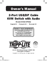 Tripp Lite B032-DPUA2 Owner'S Manual preview