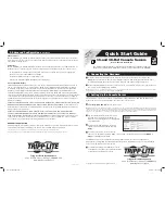 Tripp Lite B095-003-1E-M Quick Start Manual preview