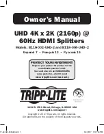 Tripp Lite B118-002-UHD-2 Owner'S Manual preview