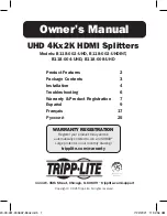 Tripp Lite B118-002-UHD Owner'S Manual preview