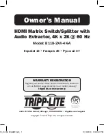 Tripp Lite B118-2X4-4K-A Owner'S Manual preview