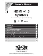 Предварительный просмотр 1 страницы Tripp Lite B118-302-R Owner'S Manual