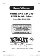 Tripp Lite B119-003-UHD-MN Owner'S Manual preview