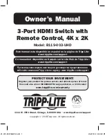 Preview for 1 page of Tripp Lite B119-003-UHD Owner'S Manual