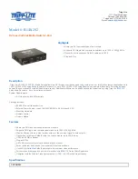 Preview for 1 page of Tripp Lite B140-202 Specifications