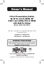 Preview for 1 page of Tripp Lite B321-4X1-HDVC Owner'S Manual