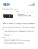 Preview for 1 page of Tripp Lite BP192V18-4U Specification Sheet