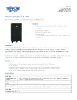 Tripp Lite BP240V787C-1PH Specifications preview