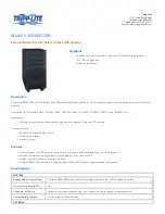 Tripp Lite BP480V26B Specification Sheet предпросмотр