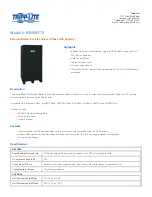 Preview for 1 page of Tripp Lite BP480V78 Specification Sheet