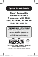 Tripp Lite Cisco N286-10GLR-SLC Quick Start Manual preview