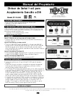 Предварительный просмотр 2 страницы Tripp Lite DVI Video Splitter/Booster B116-002 Owner'S Manual