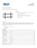 Tripp Lite DWF3260X Specifications preview