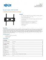 Preview for 1 page of Tripp Lite DWT2647XP Specifications