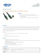 Tripp Lite Easy Pull Long-Run Display Cable EZA-035 Specifications preview