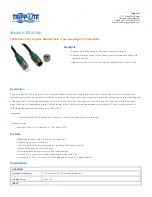 Предварительный просмотр 1 страницы Tripp Lite Easy Pull Long-Run Display Cable EZA-100 Specifications