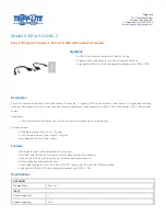 Tripp Lite EZA-VGAAX-2 Specification Sheet preview