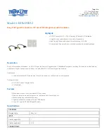 Tripp Lite EZB-DVIF-2 Specification Sheet предпросмотр