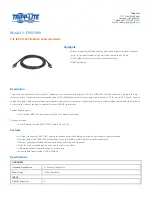 Preview for 1 page of Tripp Lite F005-006 Specification Sheet