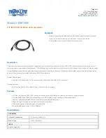 Tripp Lite F007-006 Specification Sheet preview