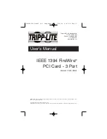 Preview for 1 page of Tripp Lite F200-003-R User Manual