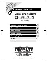 Preview for 1 page of Tripp Lite Full Isolation UPS Systems none Owner'S Manual