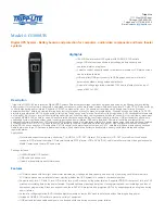 Preview for 1 page of Tripp Lite G1000UB Features And Specifications