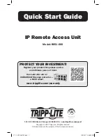 Tripp Lite IP Remote Access Unit Quick Start Manual preview