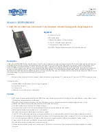 Preview for 1 page of Tripp Lite ISOBAR6DBS Specification Sheet