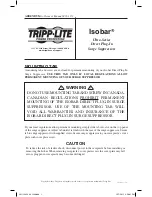 Preview for 1 page of Tripp Lite ISOBLOK2-0 Owner'S Manual