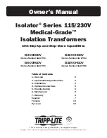 Tripp Lite Isolator IS1000HGDV Owner'S Manual preview