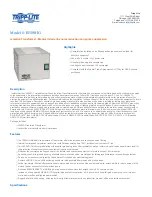 Tripp Lite Isolator Series UL60601-1 Specifications preview