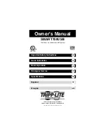 Preview for 1 page of Tripp Lite Line-Interactive UPS System SMART750USB Owner'S Manual