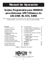 Preview for 13 page of Tripp Lite MODBUSCARDSV Operation Manual