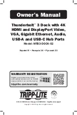 Preview for 1 page of Tripp Lite MTB3-DOCK-02 Owner'S Manual