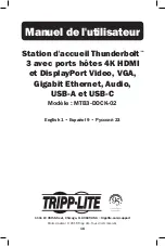 Preview for 16 page of Tripp Lite MTB3-DOCK-02 Owner'S Manual