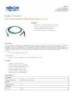 Tripp Lite Multimode Fiber Optics 1-meter N816-01M Specifications предпросмотр