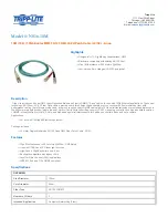 Предварительный просмотр 1 страницы Tripp Lite Multimode Fiber Optics 10-meter N816-10M Specifications