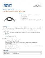 Предварительный просмотр 1 страницы Tripp Lite N001-010-BK Specification Sheet