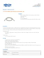 Tripp Lite N001-015-GY Specification Sheet предпросмотр