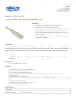 Preview for 1 page of Tripp Lite N001-075-GY Specification Sheet