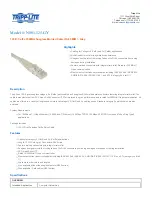 Preview for 1 page of Tripp Lite N001-125-GY Specification Sheet