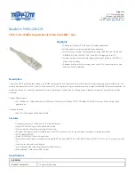 Tripp Lite N001-200-GY Specification Sheet предпросмотр