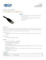 Tripp Lite N002-002-BK Specification Sheet preview