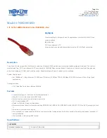 Preview for 1 page of Tripp Lite N002-003-RD Specification Sheet